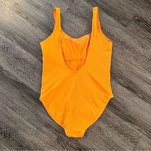 Athleta Orange Scoop One Piece Swimsuit - Picture 3 of 3